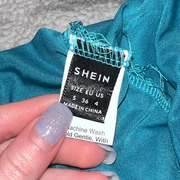 Shein Blue Metallic Festival Rave Party Skirt - Picture 5 of 5